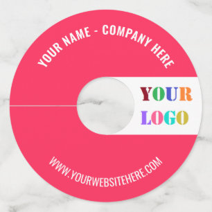 Branded Logo Custom Text Wine Glass Tags Example