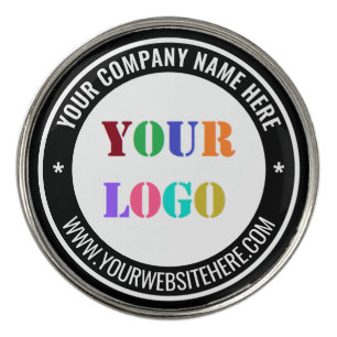 Branded Logo Info Text Golf Ball Markers Example