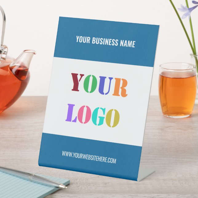 Branded Logo Name Business Pedestal Sign Template (In SItu)