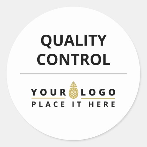Branded Logo Quality Control Classic Round Sticker