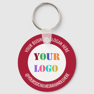 Branded Logo Social Media Keychain Template