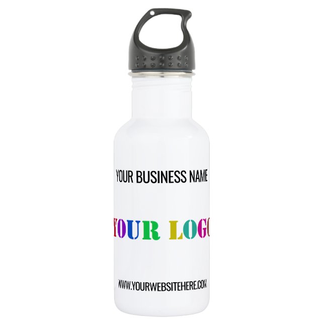 Branded Logo Stainless Steel Water Bottle Template (Front)