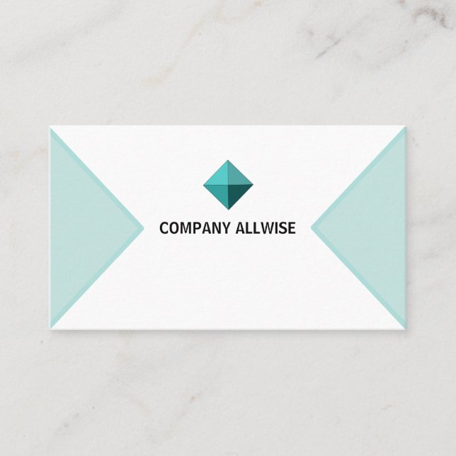 Branded Logo Teal & White Business Card (Front)