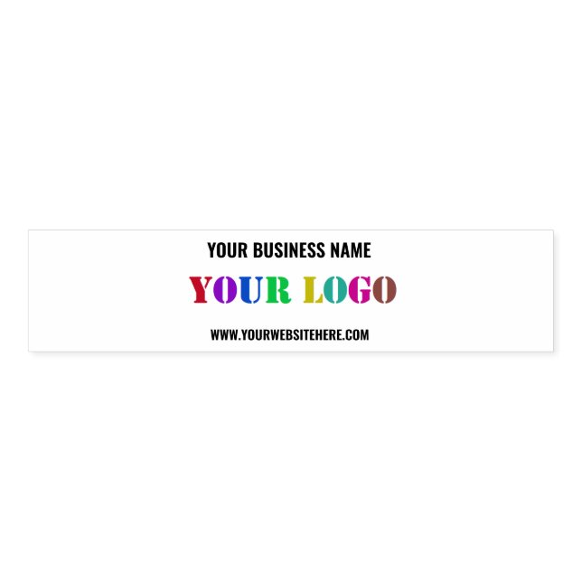 Branded Logo Text Business Napkin Bands Template (Unfolded)