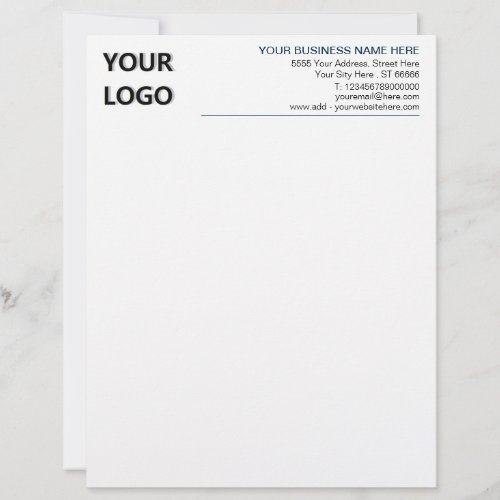 Branded Logo Text Info Business Letterhead Example
