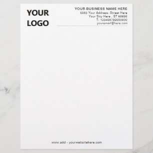 Branded Logo Text Info Business Letterhead Example