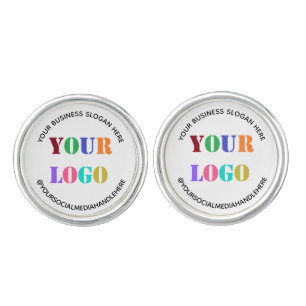 Branded Logo Text Promotional Business Cufflinks