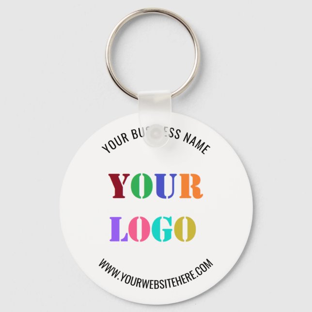 Branded Logo Text Promotional Keychain Template (Front)