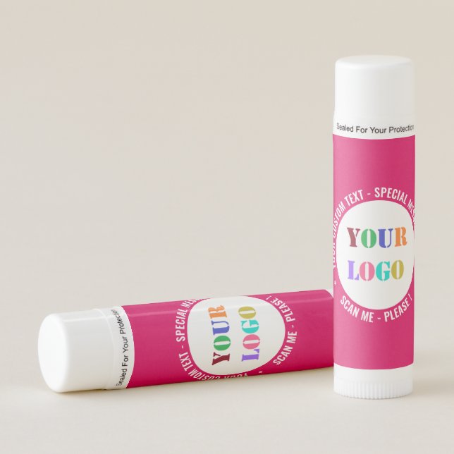 Branded Logo Text Promotional Lip Balm Template (Front)