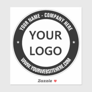 Branded Logo Text Promotional Stickers Template