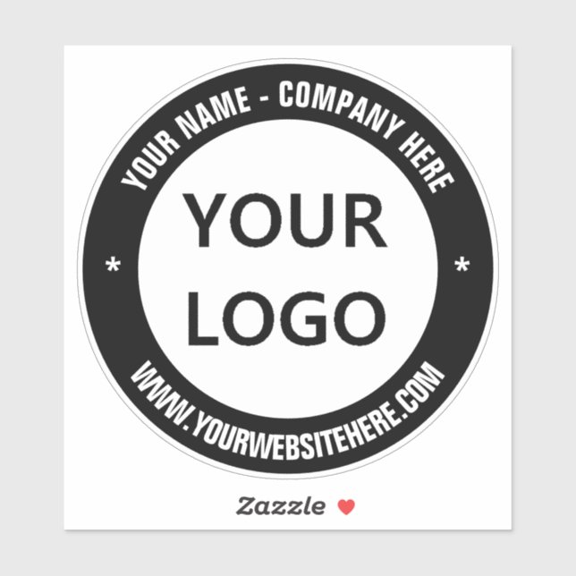 Branded Logo Text Promotional Stickers Template (Sheet)