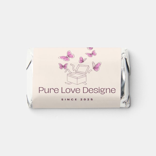 Branded Mini Chocolate Wrappers | Custom Logo Hershey's Miniatures (Front)