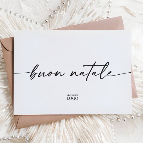 Branded Modern Buon Natale Italian Christmas Card