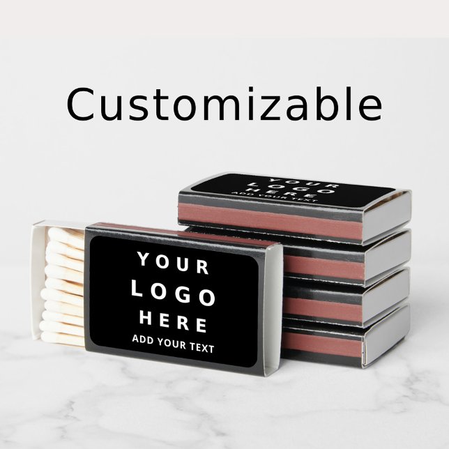 Branded Modern Business Logo – Black Matchboxes (Creator Uploaded)