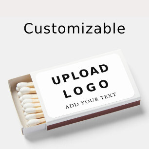 Branded Modern Promotional Business Logo – White Matchboxes