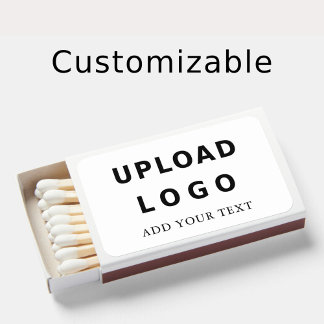 Branded Modern Promotional Business Logo – White Matchboxes