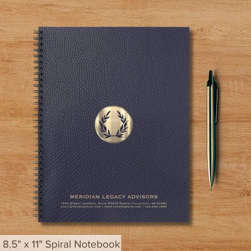 Branded Notebook with Laurel Emblem