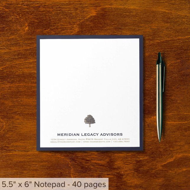 Branded Notepad with Tree Logo (Creator Uploaded)