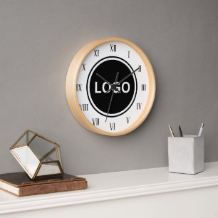 Branded office decoration Company round logo  Clock