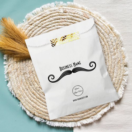 Branded paper bag logo moustache fun and playfull