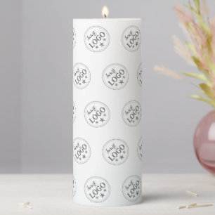Branded Pattern Pillar Candle for Your Events