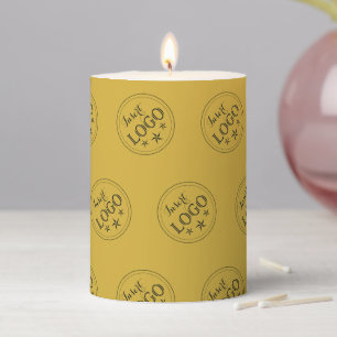 Branded Pattern Pillar Candle for Your Events