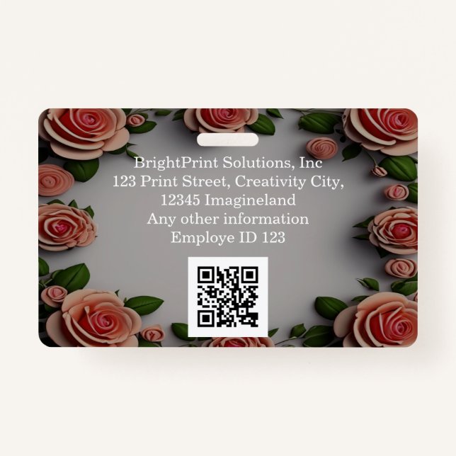 Branded Personalized Corporate Business Company Badge (Back)