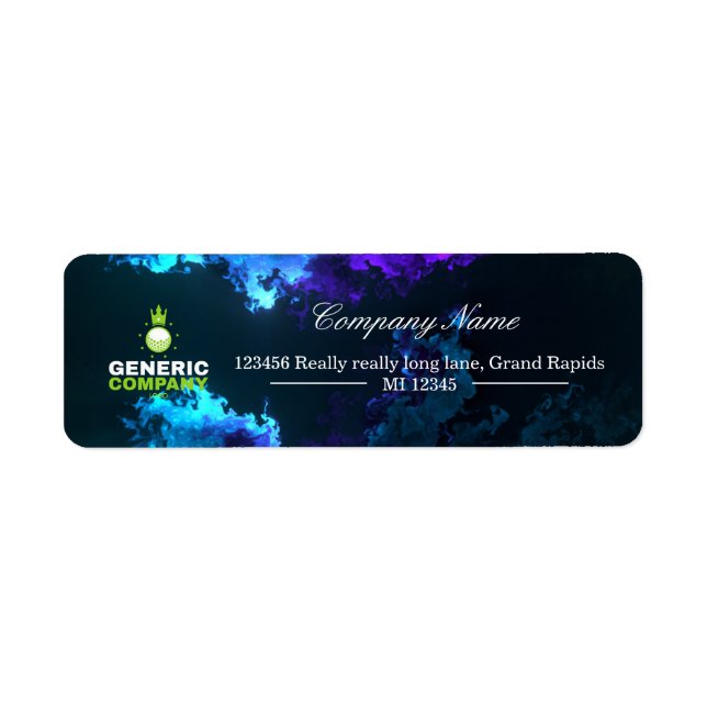 Branded Personalized Corporate Company Address Label (Front)