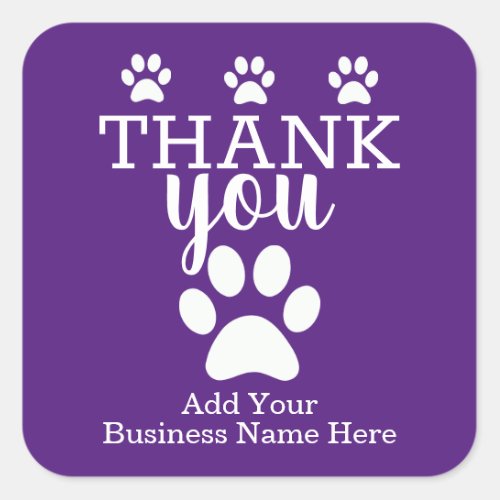 Branded Pet Business  Custom Thank You Stickers