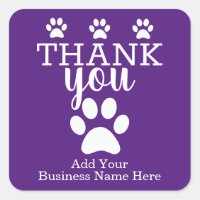 Branded Pet Business | Custom Thank You Stickers