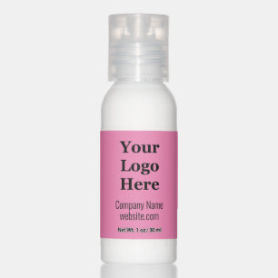 Branded Pink and Black Business Name Logo Website Hand Lotion