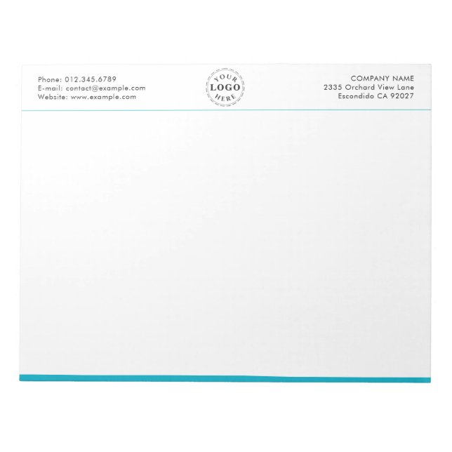 Branded Professional 11" x 8.5" Notepad - 40 pages (Front)