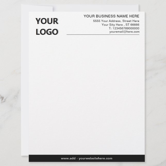 Branded Professional Business Letterhead Example (Front)