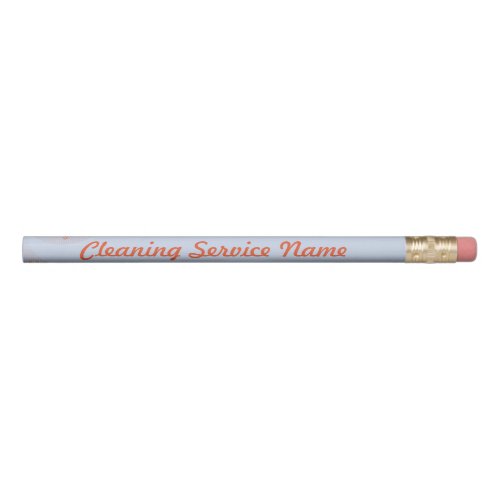 Branded Promotional Blue  Orange Cleaning Service Pencil