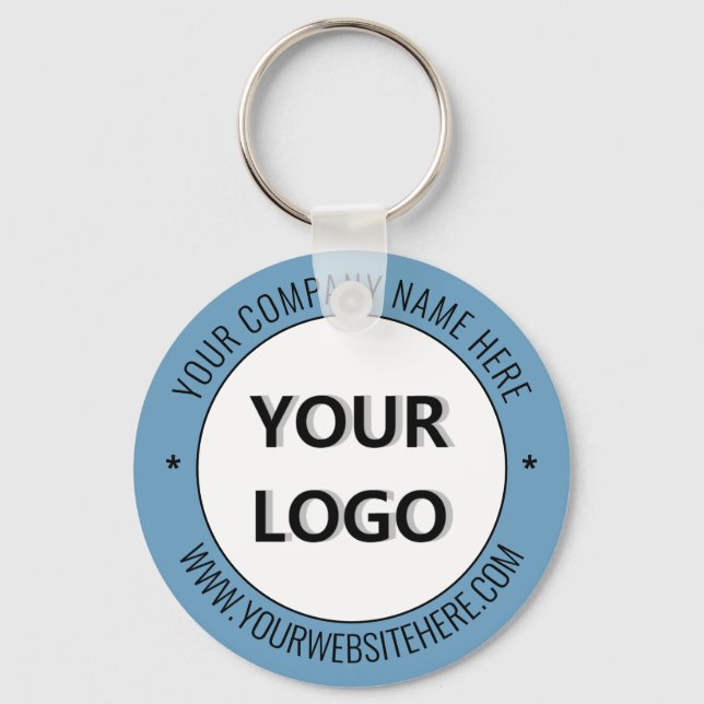 Branded Promotional Business Keychain Example (Front)