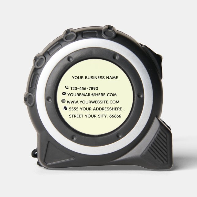 Branded Promotional Business Tape Measure Template (Front)