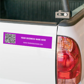 Branded Promotional QR Code Bumper Sticker Example