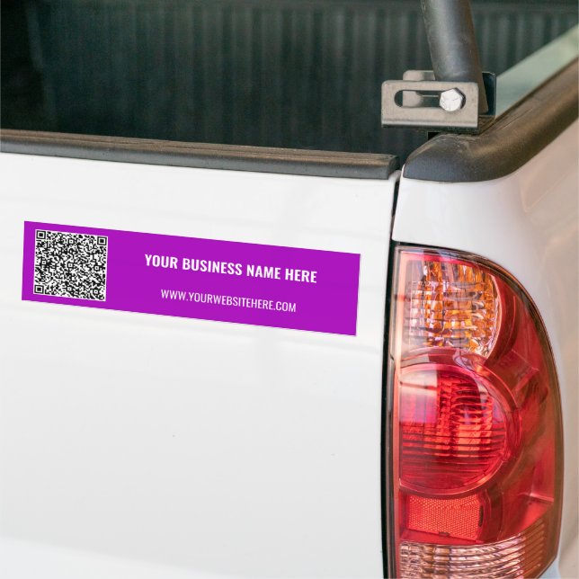 Branded Promotional QR Code Bumper Sticker Example (On Truck)