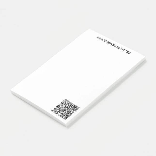 Branded QR Code Business Post-it® Notes Template (Angled)