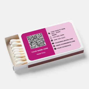 Branded QR Code Business Promotional Matchboxes