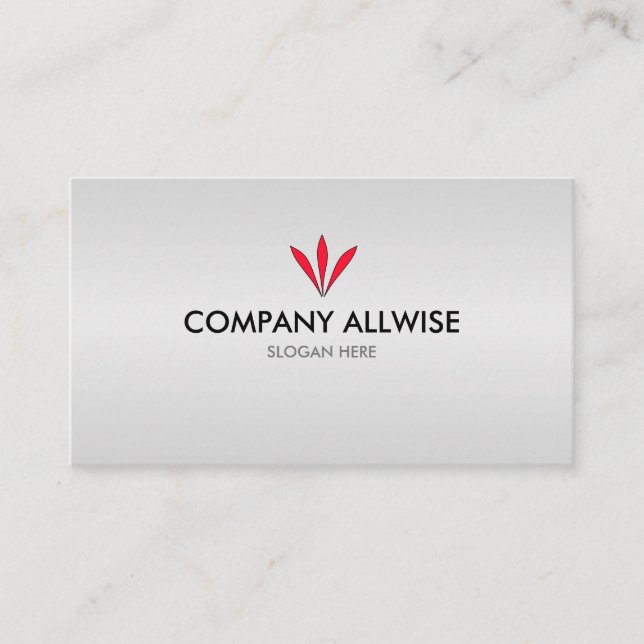 Branded Silver Gray Gradient Business Card (Front)