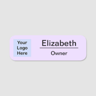 Branded Small Business Purple Your Logo Here  Name Tag