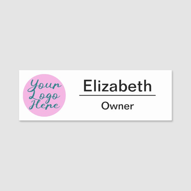 Branded Small Business Retail Your Logo Here  Name Tag (Front)