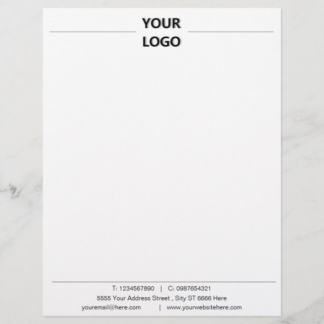 Branded Stationery Business Letterhead Example (Front)