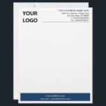 Branded Stationery Business Letterhead Example<br><div class="desc">Custom Colors and Fonts - Design Your Own Personalized Professional Business Letterhead template with Company Logo Branded Stationery Office Supplies - Add Your Logo - Image - Photo or QR Code / and Name - Company / Address - Contact Information / More - Resize and move or remove and add...</div>
