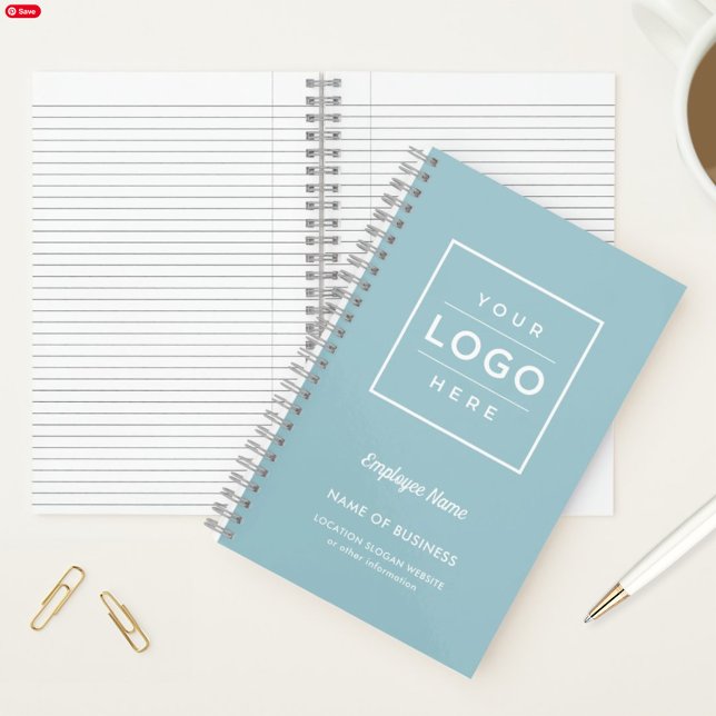 Branded Teal Blue Business Logo Notebook (Creator Uploaded)