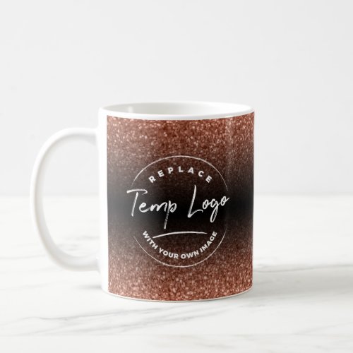 Branded w Your Corporate Logo Copper Black Ombre Coffee Mug