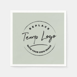 Branded w/ Your Corporate Logo or Image Sage Green Napkins