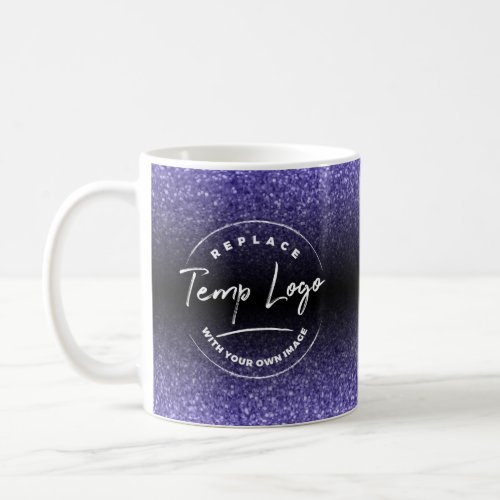 Branded w Your Corporate Logo Purple Black Ombre Coffee Mug