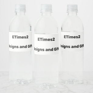 Branded water bottle/ labels